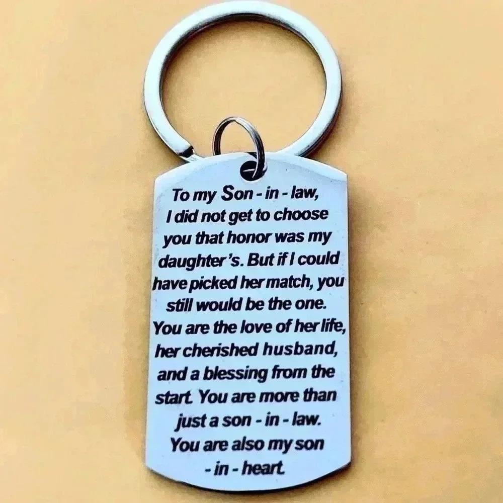 To my son in law also son in heart Keychain